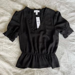 Topshop black blouse top
